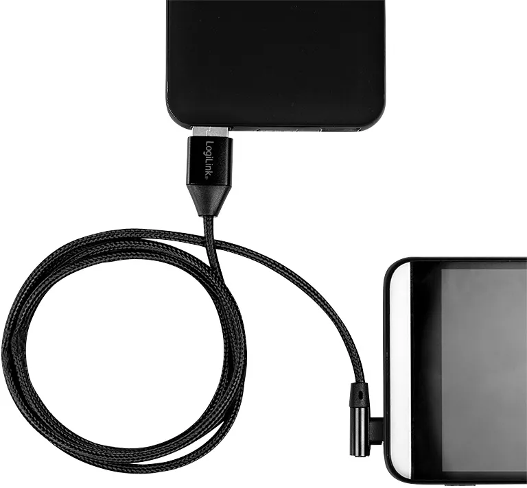 Cablu USB 2.0 A - USB Type C unghi 1m Logilink CU0138 pentru transfer rapid de date [1]