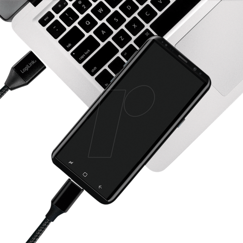 Cablu USB 2.0 A - USB Type C 0.3m negru Logilink CU0139 conectori USB A și USB Type C tata [1]