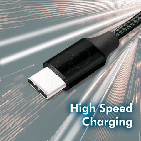 Cablu USB 2.0 A - USB Type C 0.3m negru Logilink CU0139 conectori USB A și USB Type C tata [2]