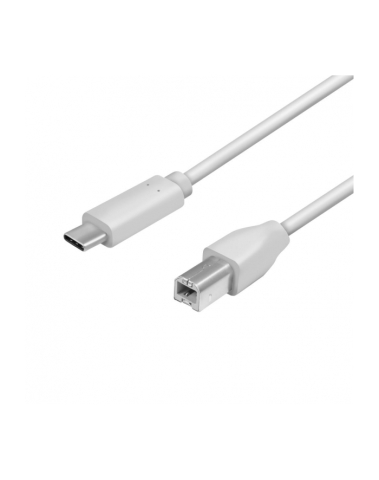 Cabluri - Cablu USB 2.0 B mufă - USB TYPE C mufă 2m gri LOGILINK CU0161 – IoElectronice.ro