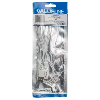 Cablu USB 2.0 micro USB lightning 30p 1m alb Valueline compatibil Apple [2]