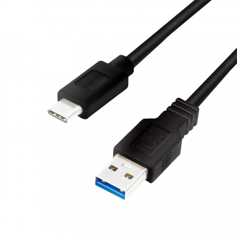 USB type C - Cablu USB 3.0 A - USB Type C 0.15m Negru LOGILINK CU0166 – Conectivitate Rapidă și Fiabilă