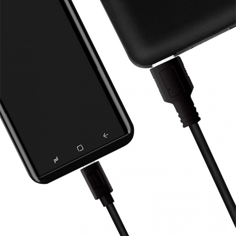Cablu USB 3.0 A - USB Type C 0.5m negru Logilink CU0167, conectori USB A și USB Type C, lungime 50 cm [1]