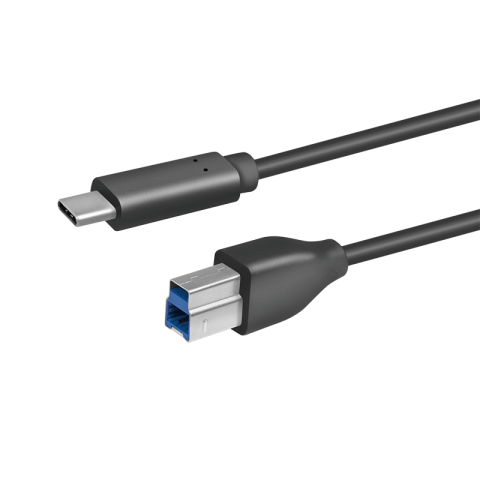 Cabluri USB - Cablu USB 3.0 B mufa tata - USB Type C mufa tata 1m negru LOGILINK CU0162 – IoElectronice.ro