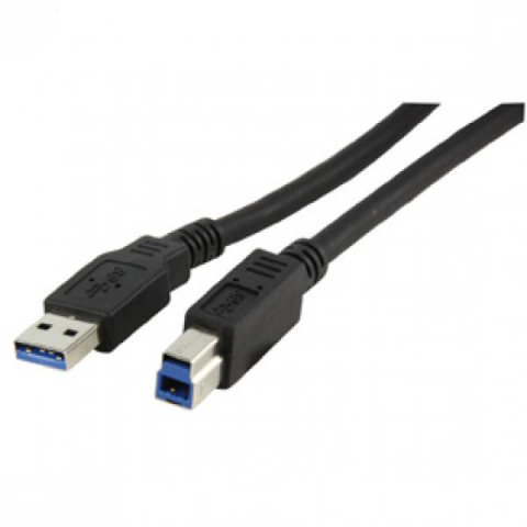 Cabluri USB - Cablu USB 3.0 USB A mufă - USB B mufă nichelat 1m negru 28AWG LOGILINK CU0023 – IoElectronice.ro