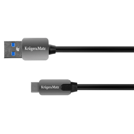 Telefoane-tablete - Cablu USB 3.0 cu USB Type C 1m Kruger&Matz, conectori USB A și USB Type C, dublu ecranat, 24 luni garanție.