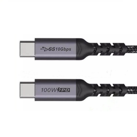 Cabluri telefon-tableta - Cablu USB-C tata la USB-C tata 1m 100W 3.1 20V 5A 10Gbps
