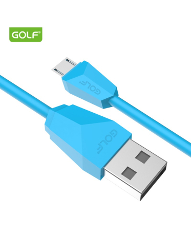 Micro USB - Cablu USB la micro USB Golf Diamond Sync Cablu albastru 1m 2A GC-27m – IoElectronice.ro