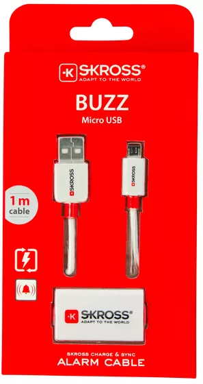 Cablu USB Skross A tata - micro USB 1m alb, conector USB A și micro USB, lungime 1 metru [1]