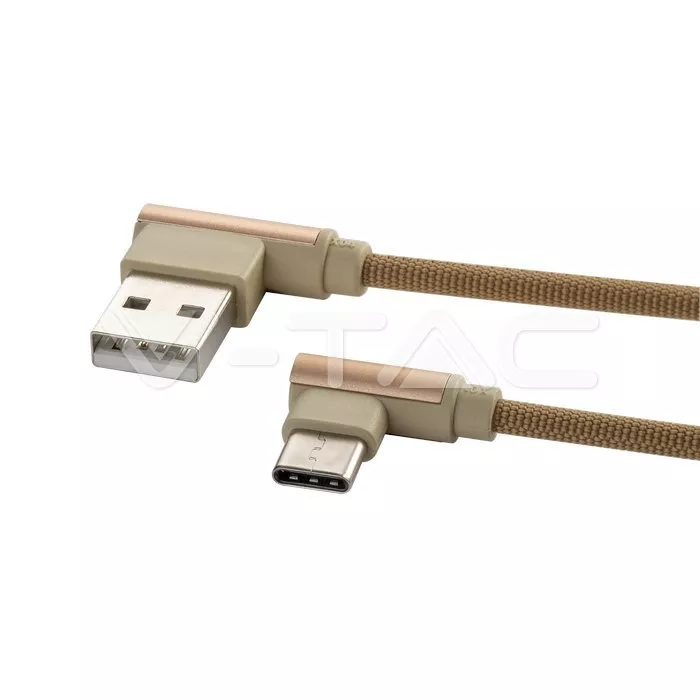 Cablu USB Type C 1m DIAMOND EDITION auriu V-TAC conector USB Type C [1]