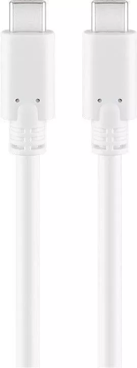 Cabluri telefon-tableta - Cablu USB Type C Generația 1 tata-tata 1m alb GOOBAY – IoElectronice.ro