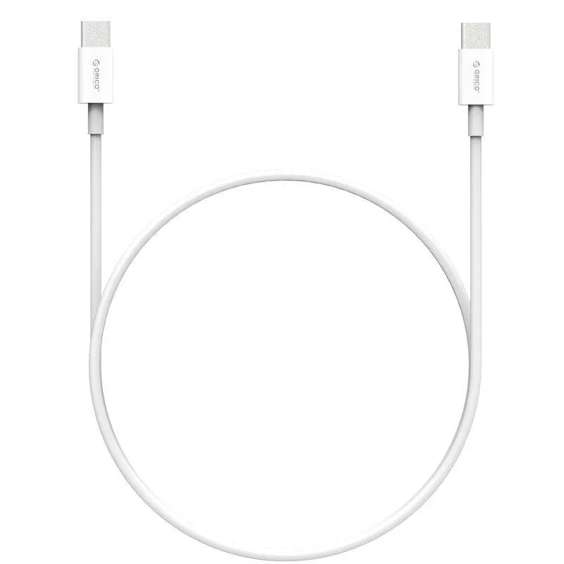 Cablu USB Type C tata-tata 1m alb Orico BCU-10 rotund [2]