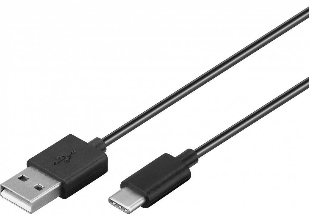 Cabluri telefon-tableta - Cablu USB Type C tata - USB 2.0 tata 1m negru Goobay – IoElectronice.ro