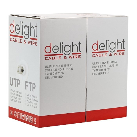 Cablu UTP Cat6 CCA 1m 8 fire interioare solide 0.56mm rotund exterior 6mm brand Delight [1]