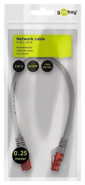 Cablu UTP CAT6 RJ45 0.25m Goobay patchcord pentru conexiuni rapide Internet [1]