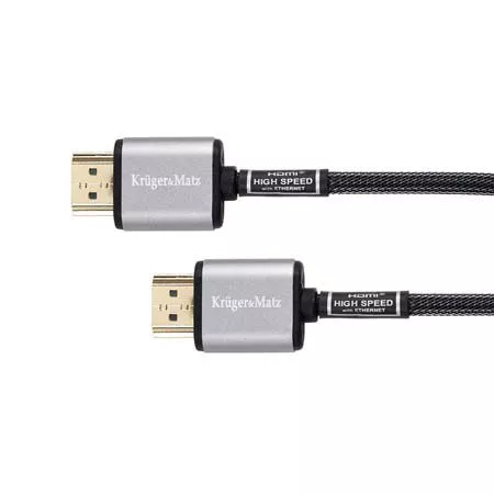 Cabluri HDMI - Cablu V2.0 HDMI 1.8m 4K 60Hz UHD Profesional Kruger&Matz – IoElectronice.ro