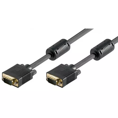 Cabluri - Cablu VGA 2m Full HD SVGA 1920x1200, ecranat, contact aur, conectare computer la monitor sau proiector