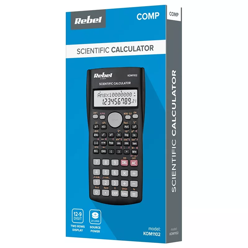 Calculator Științific SC-200 REBEL, 9/12 Digiti, Funcții Avansate, Compact și Ușor de Folosit [4]