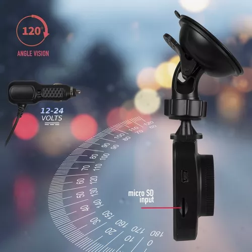 Camera auto DVR NGS HD 720p 120°, ecran 2", negru, înregistrare video, suport microSD [3]