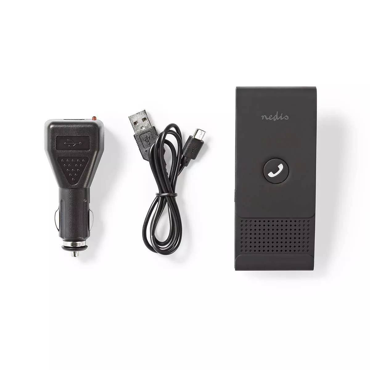 Car Kit auto Bluetooth Nedis BCC-300 prindere parasolar, accesoriu negru, convertor auto, 24 luni garanție [5]