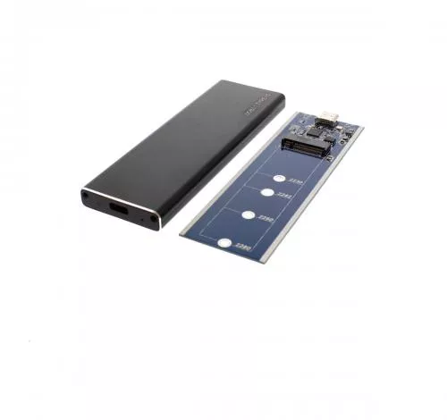 Carcasa SSD M2 SATA USB 3.1 negru cu cablu USB Type C inclus – IoElectronice.ro [1]