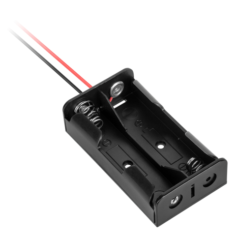 Suporti baterii-acumulatori - Carcasa suport 2x 18650 soclu cu fire terminale 10cm