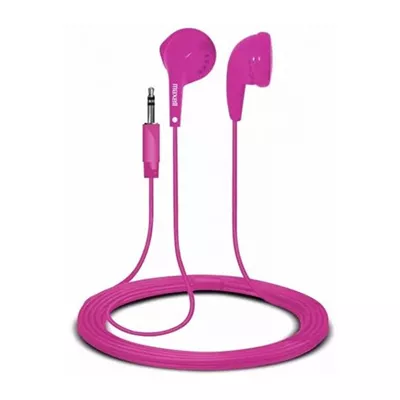 Casti - Casca in ureche 3.5 mm roz EB95 cu microfon Maxell – IoElectronice.ro