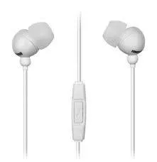 Casti - Cască in ureche alb Jack 3.5 mm cu microfon Maxell, conector stereo, garanție 24 luni, model Plugz