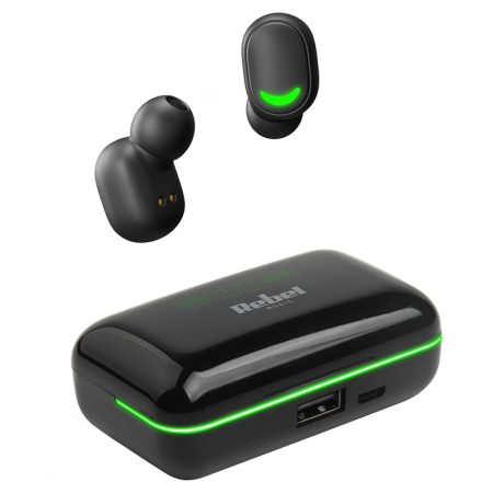 Căști bluetooth 5.0 Negru SN-E10 REBEL cu garanție 24 luni, conectivitate rapidă și design modern [2]