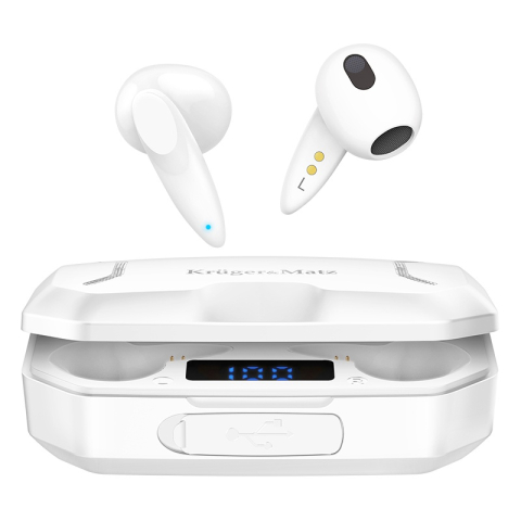 Casti bluetooth 5.1 M6 Kruger&Matz KMPM6-W alb, garantie 24 luni, compatibile cu dispozitive Bluetooth [1]
