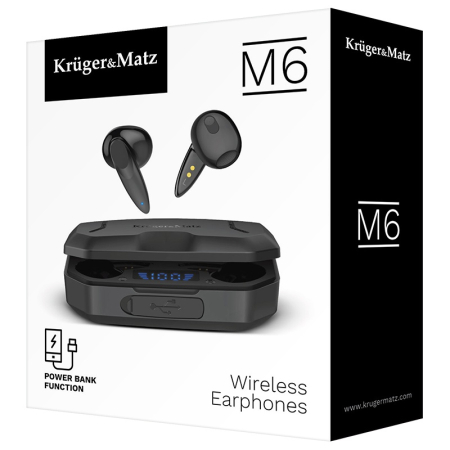 Casti bluetooth 5.1 Kruger&Matz KMPM6-B negre cu garanție 24 luni pentru persoane fizice [4]