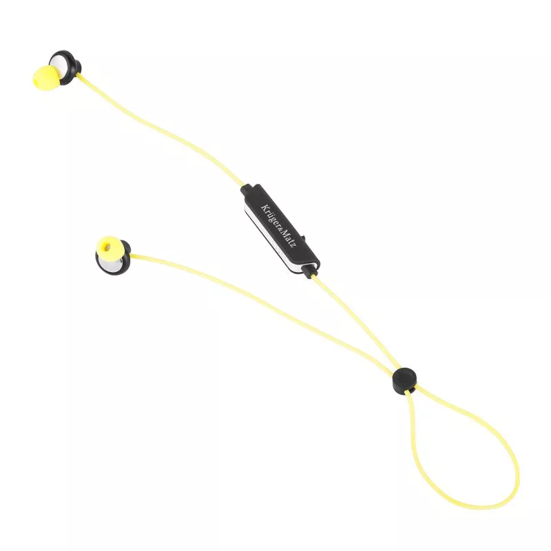 Casti Bluetooth STEREO galbene Kruger&Matz KMP-100 v4.1 cu garanție 24 luni pentru persoane fizice [2]