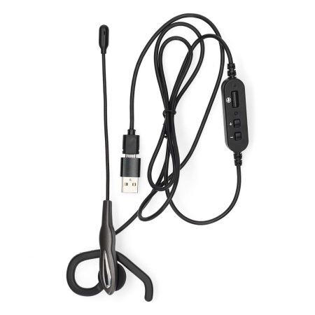 Casti In-Ear Nedis CHSTUM210BK USB-A/USB Type C 1.8m culoare negru, garantie 24 luni persoane fizice [1]