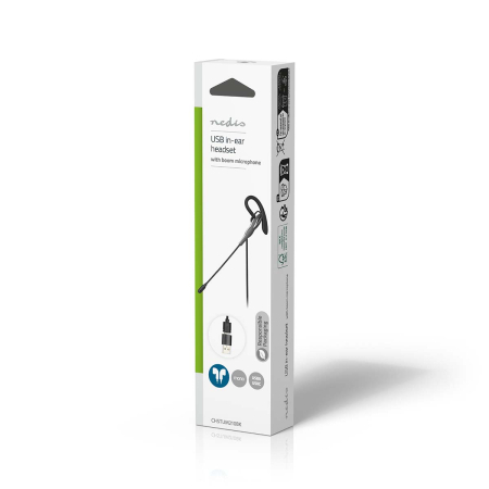 Casti In-Ear Nedis CHSTUM210BK USB-A/USB Type C 1.8m culoare negru, garantie 24 luni persoane fizice [2]