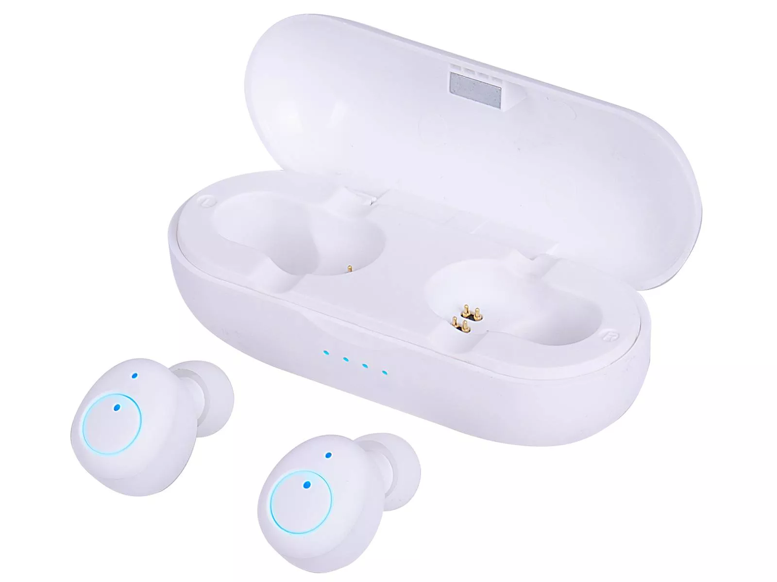 Casti - Căști mini Bluetooth cu microfon HMP 12E05 AIRBUDS alb Trevi – IoElectronice.ro