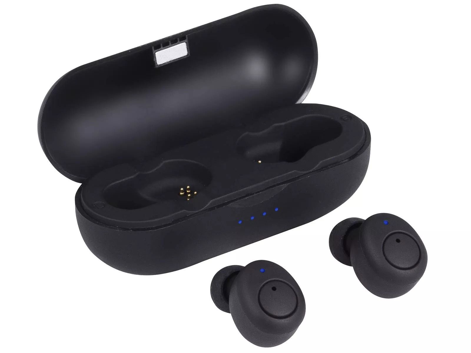 Casti - Casti mini Bluetooth cu microfon HMP 12E05 AIRBUDS negru Trevi – IoElectronice.ro
