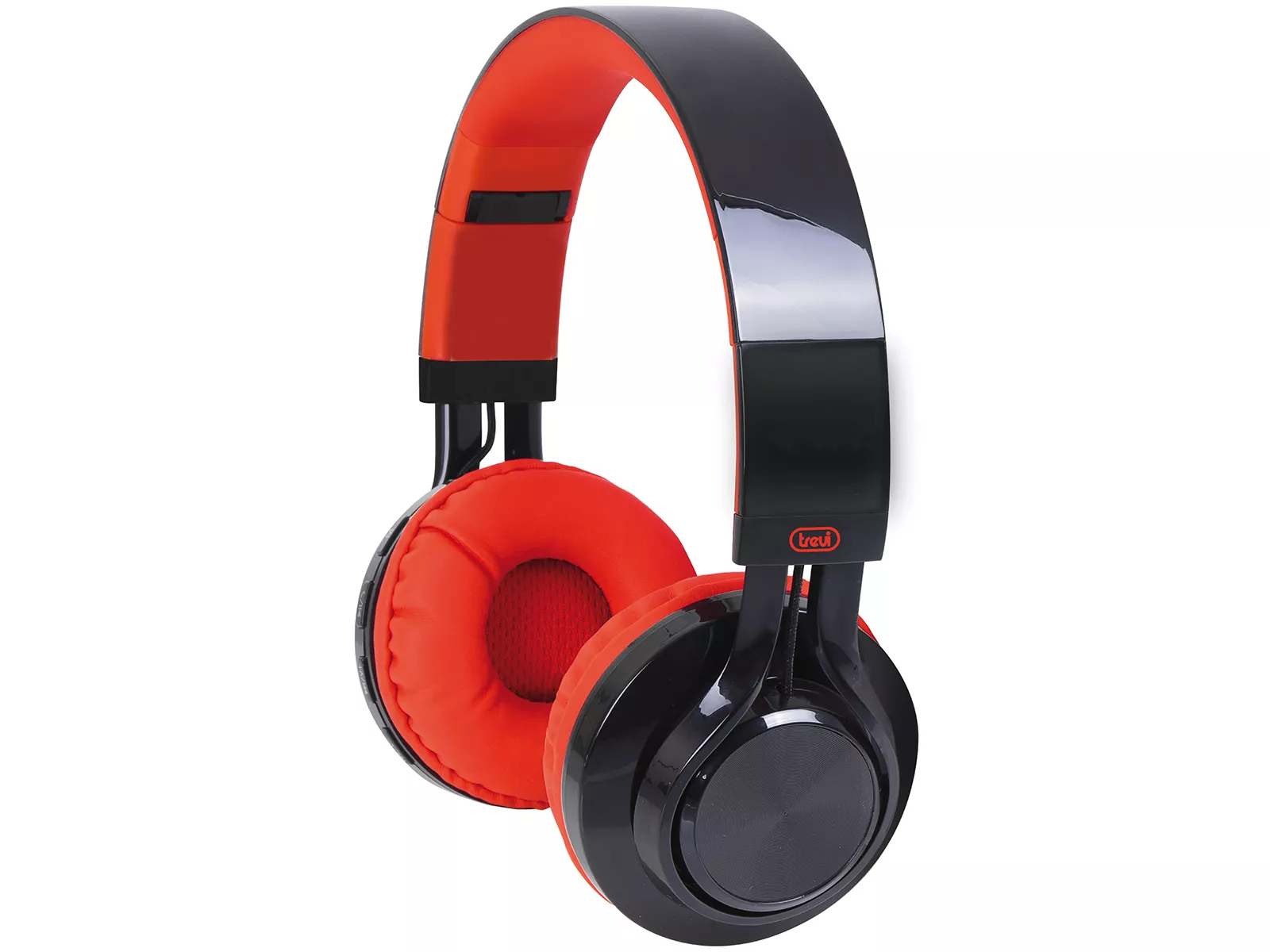 Casti - Căști multimedia cu Bluetooth V2.1, Radio MP3 și microSD roșu/negru Trevi – IoElectronice.ro