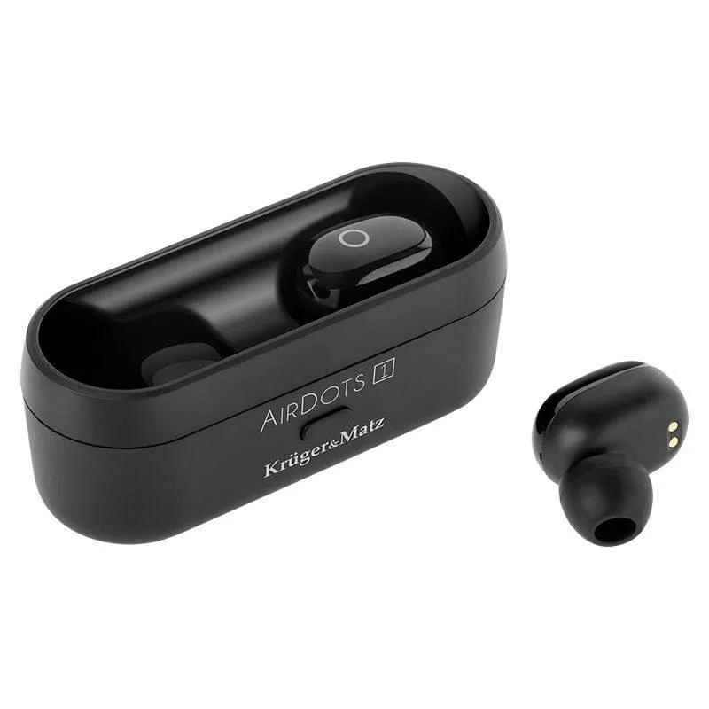 Casti wireless TWS Kruger&Matz AIR DOTS 1 cu garanție 24 luni, design compact și sunet de calitate. [2]