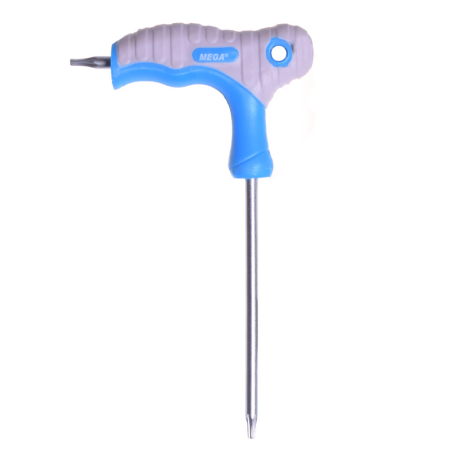 Surubelnite - Cheie negativă tip T TORX T20 100mm din oțel crom-vanadiu, maner cauciuc antiderapant, brand MEGA