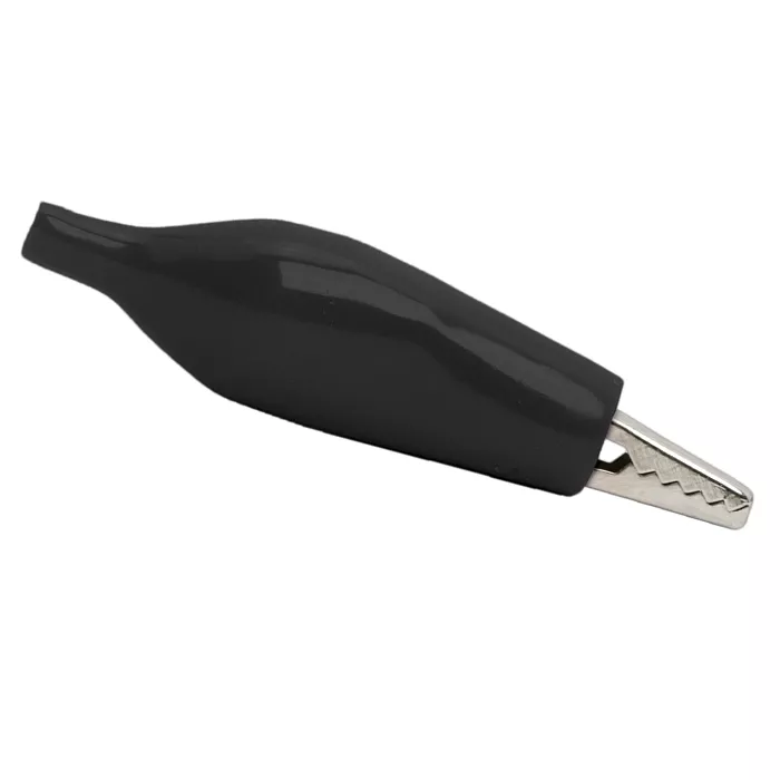 Mufe crocodil - Clema crocodil mare negru 44mm 5A – IoElectronice.ro