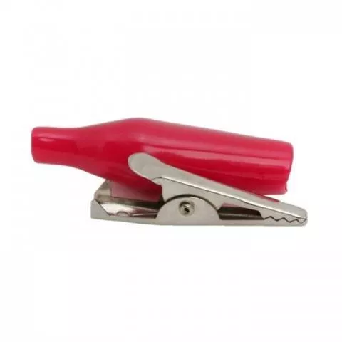 Clema crocodil mini roșu 28mm 5A OEM, conector crocodil, ideală pentru conexiuni electrice. [1]