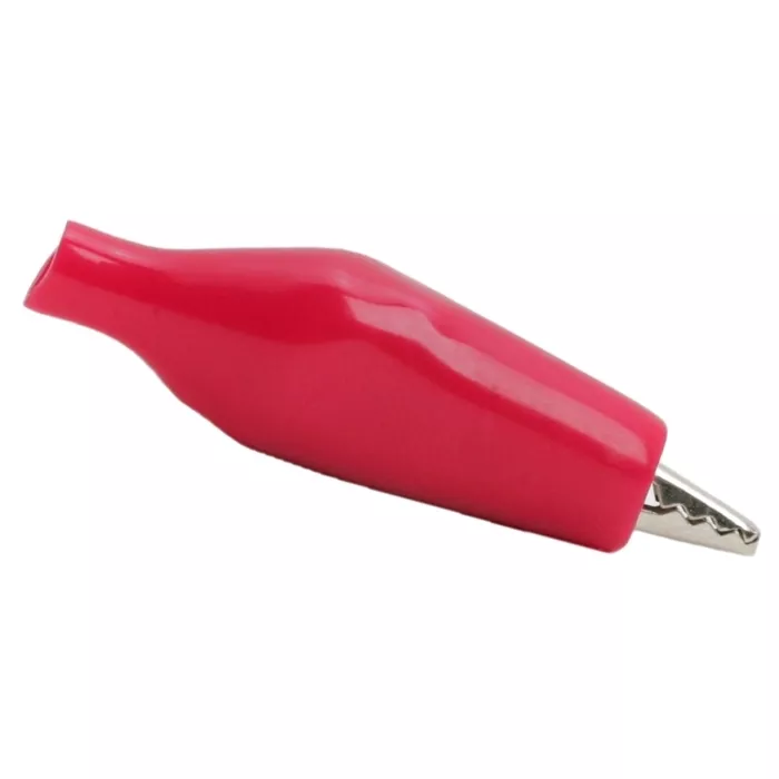 Mufe crocodil - Clema crocodil mini roșu 28mm 5A – Conectivitate sigură pentru proiectele tale electronice