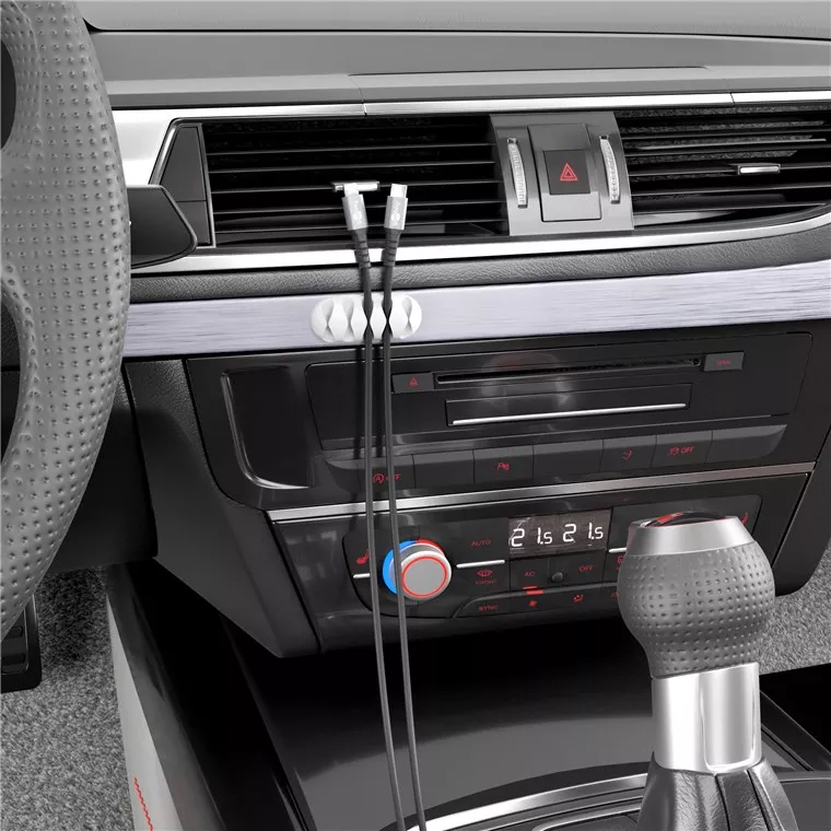 Cleme pentru gestionarea cablurilor cu 4 sloturi Goobay set 2buc alb – IoElectronice.ro [3]