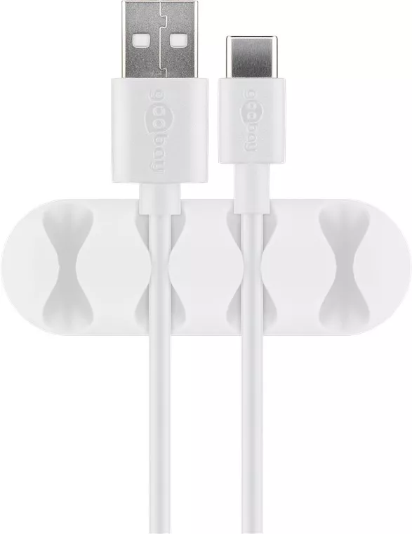 Cleme pentru gestionarea cablurilor cu 4 sloturi Goobay set 2buc alb – IoElectronice.ro [2]