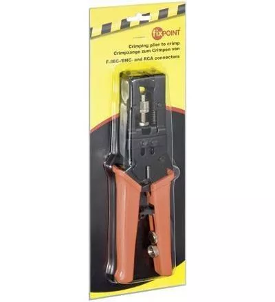Cleste sertizare F IEC BNC RCA FixPoint, conectori BNC și RCA, ideal pentru cabluri de semnal. [1]