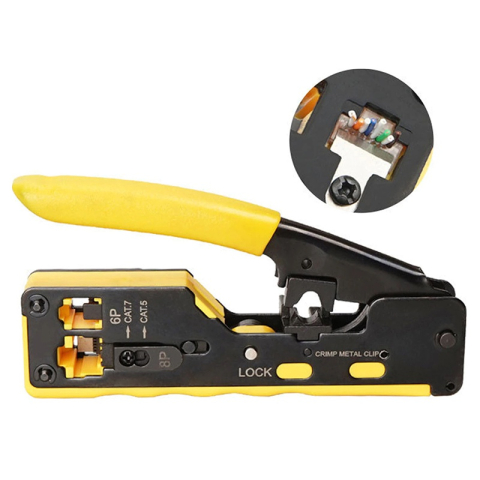 Clește sertizare RJ45 Pass Through CAT7 CAT6 CAT5 + RJ11 HT-7088 EUROKOMP, compatibil cu standarde Cat 5e, Cat 6, Cat 6A [2]