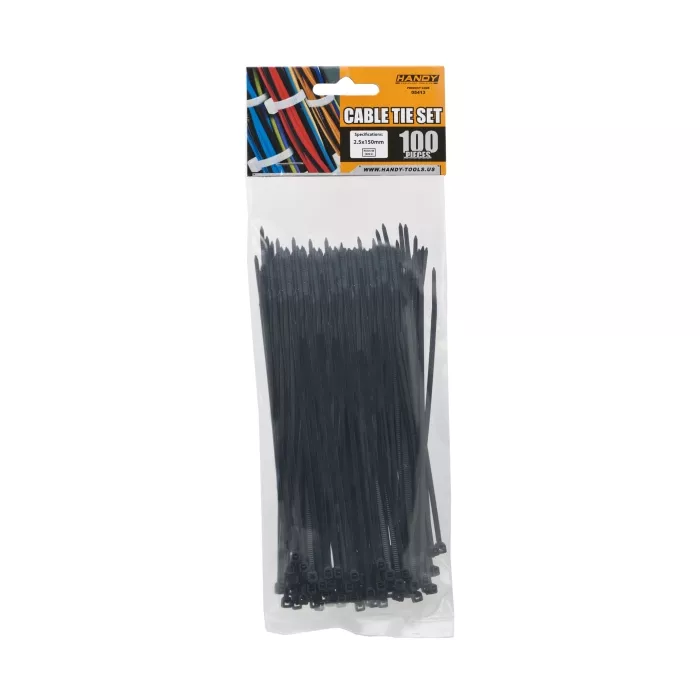 Scule mentenanta - Coliere plastic 150x2.5 mm negre 100buc Handy - IoElectronice.ro