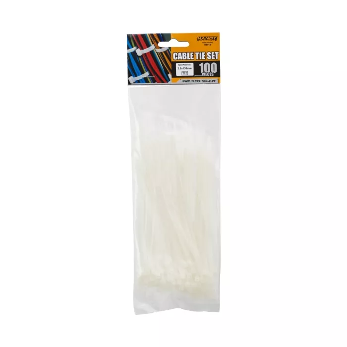 Fasete-bride-cleme - Coliere plastic 150x2.5 mm transparent 100buc Handy – IoElectronice.ro