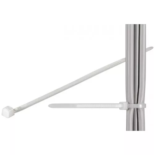 Fasete-bride-cleme - Coliere plastic strangere cabluri 292x3.5 mm transparent 100buc fixPoint – IoElectronice.ro