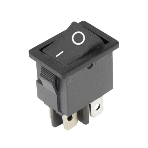 Comutator 6A-250V ON-OFF cu reținere 19.2x13 mm negru GBC 24.2335.04 – IoElectronice.ro [1]